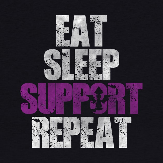 Eat Sleep Support Repeat by WinterWolfDesign